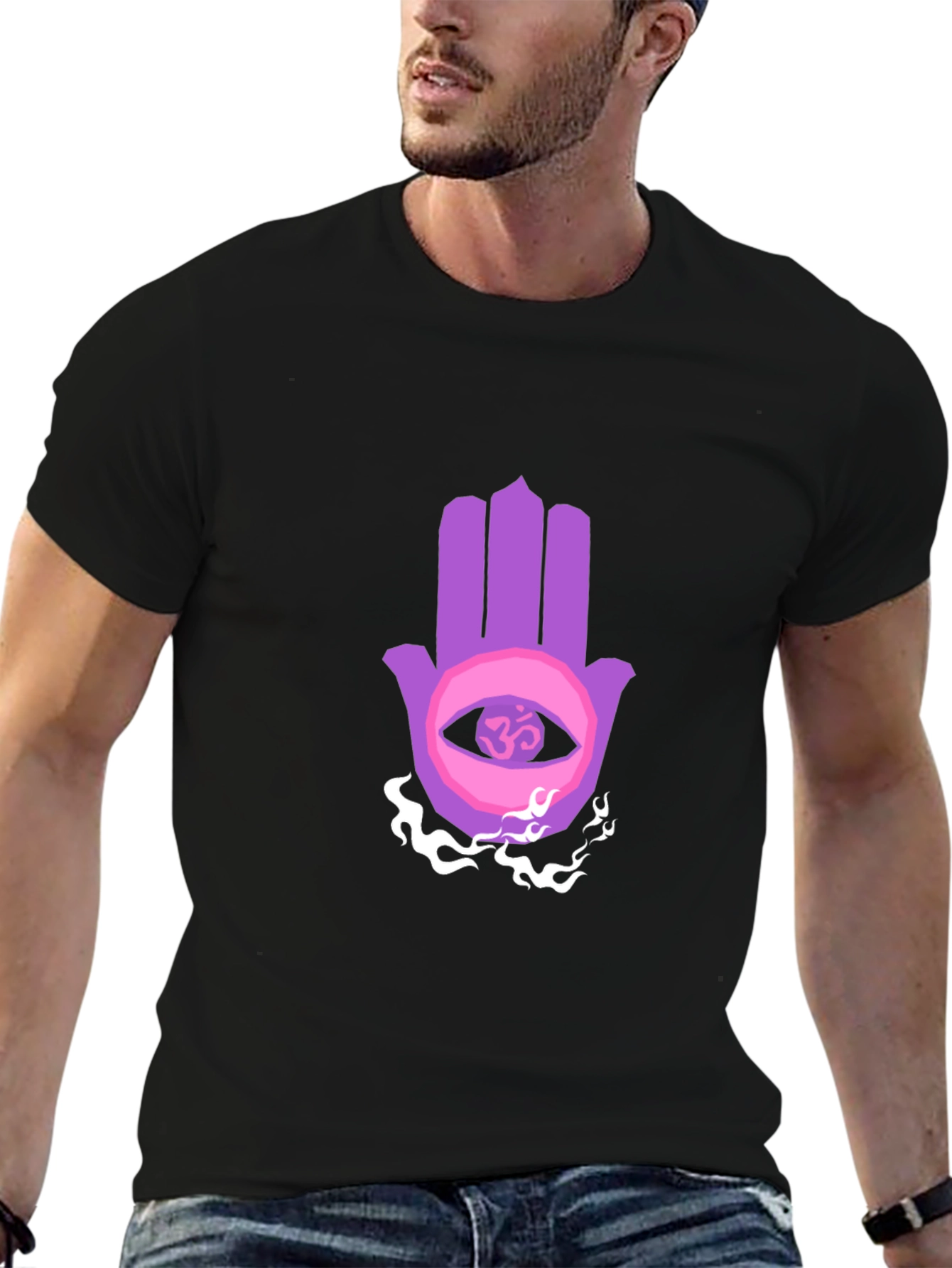 Hamsa Eye Graphic Tee - Spiritual Protection Shirt