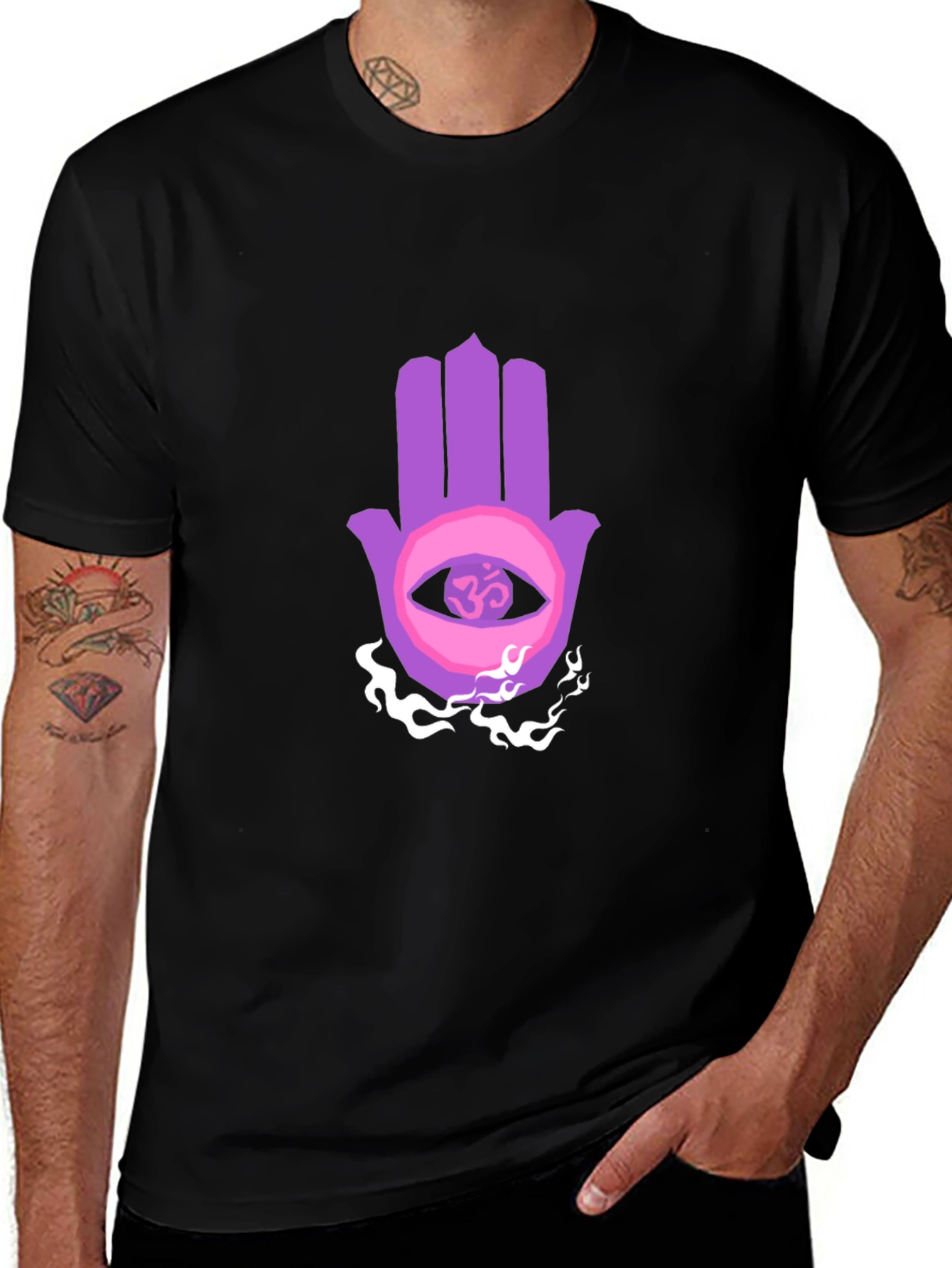Hamsa Eye Graphic Tee - Spiritual Protection Shirt