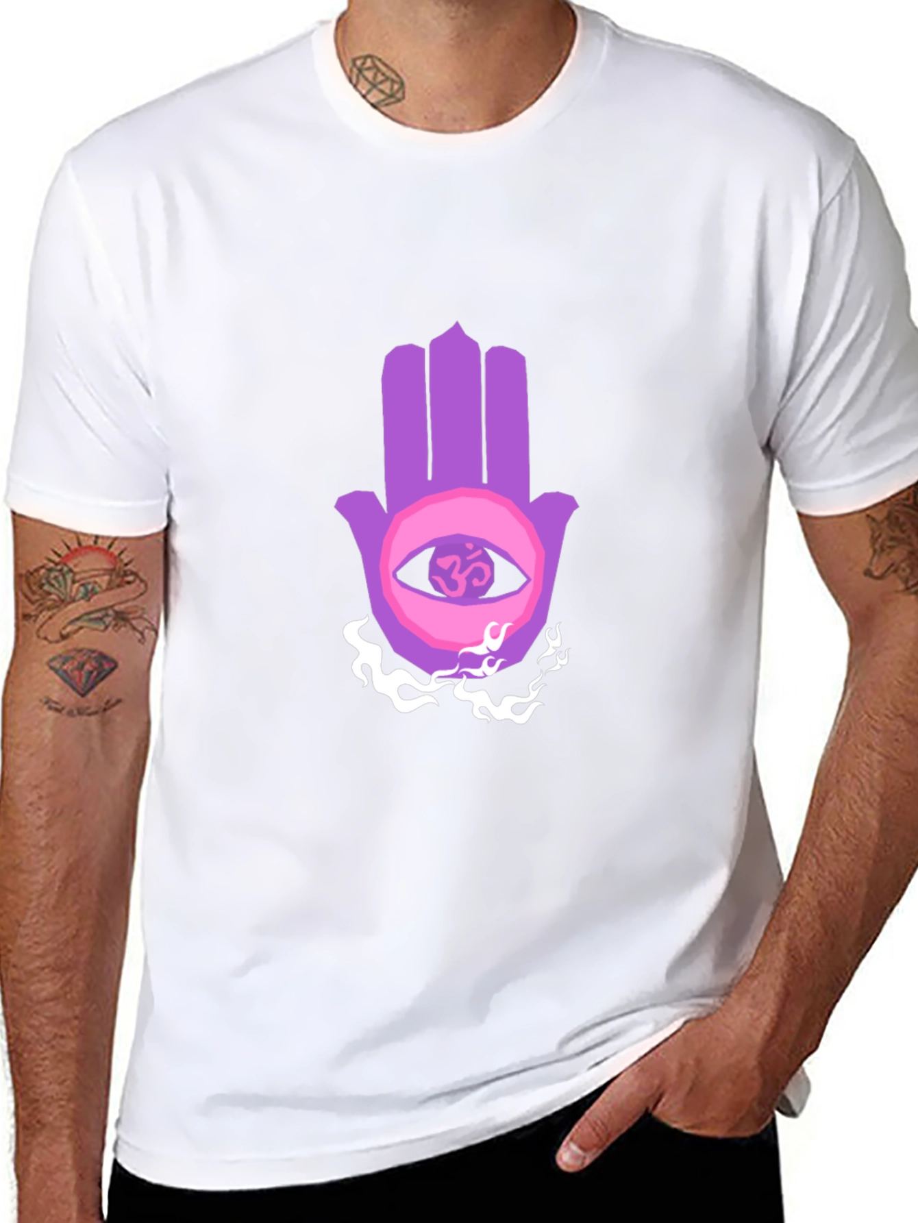 Hamsa Eye Graphic Tee - Spiritual Protection Shirt