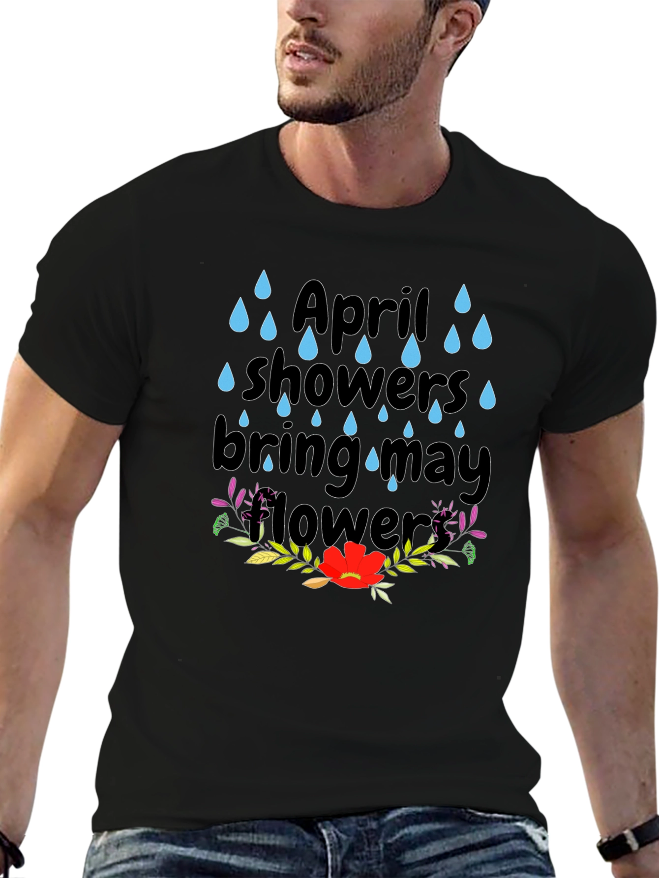 April Showers T-Shirt - Spring Flowers Tee