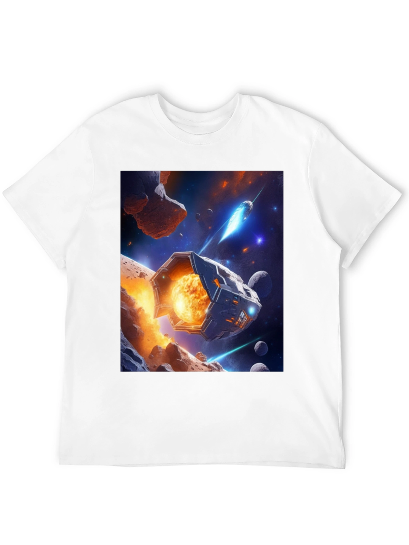 Sci-Fi Space T-Shirt: Cosmic Voyage Design