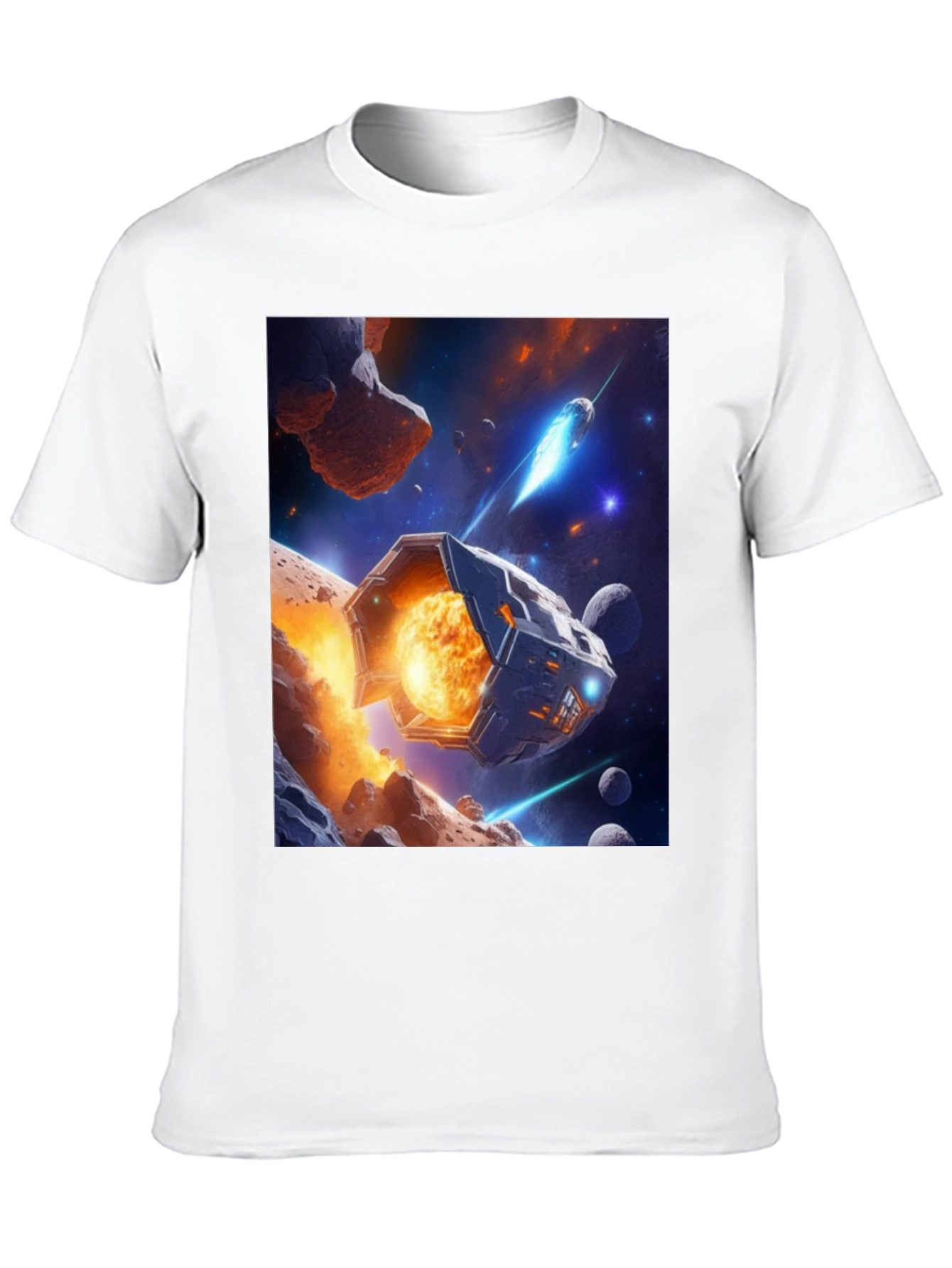 Sci-Fi Space T-Shirt: Cosmic Voyage Design