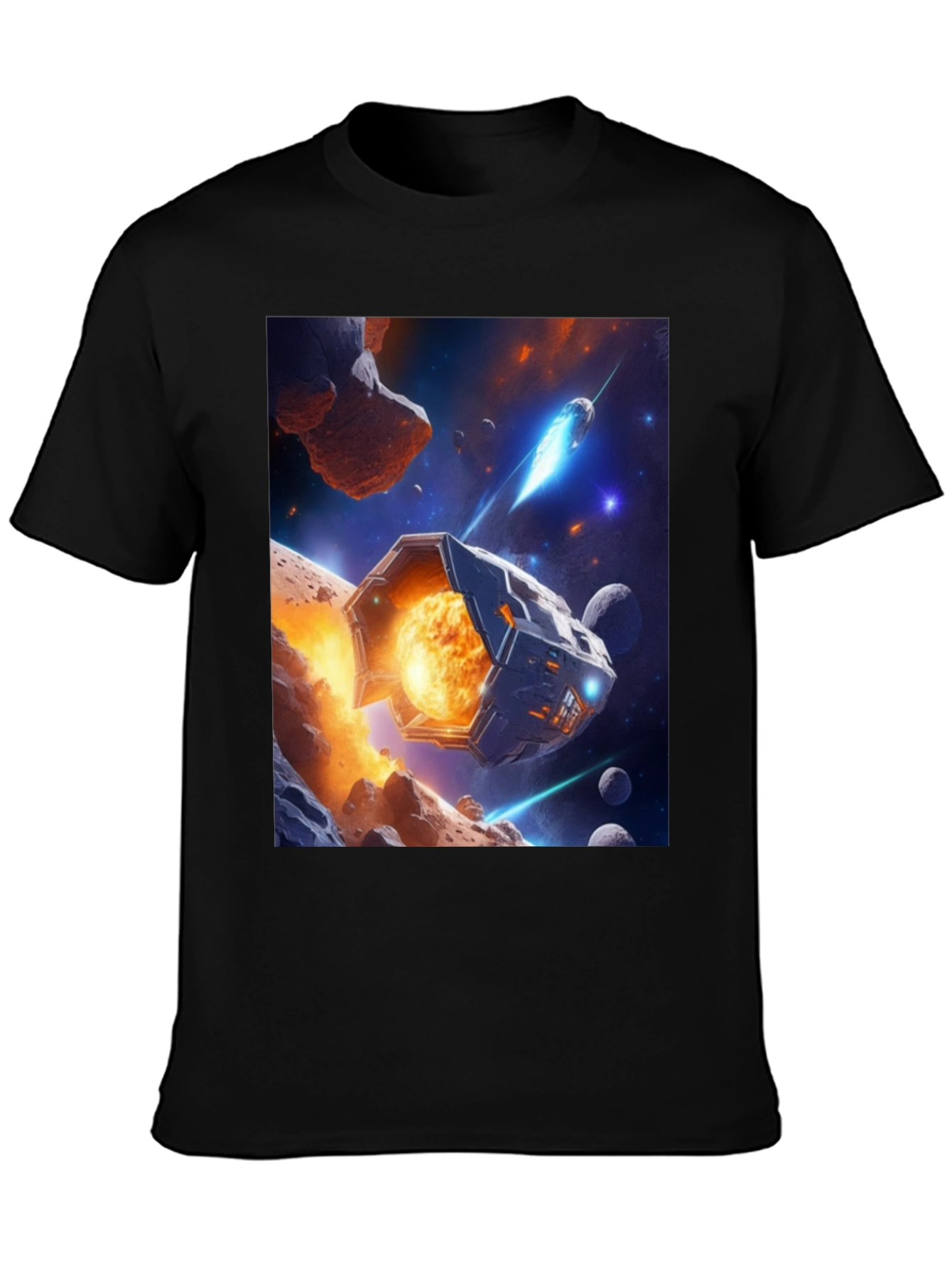 Sci-Fi Space T-Shirt: Cosmic Voyage Design