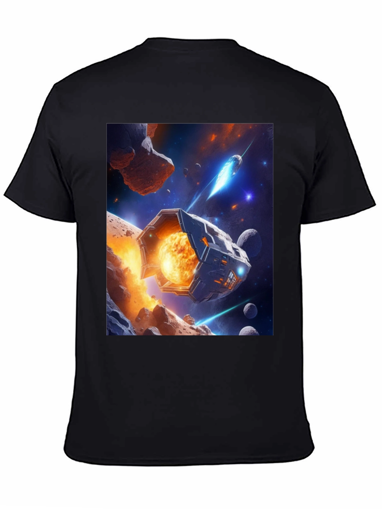 Sci-Fi Space T-Shirt: Cosmic Voyage Design