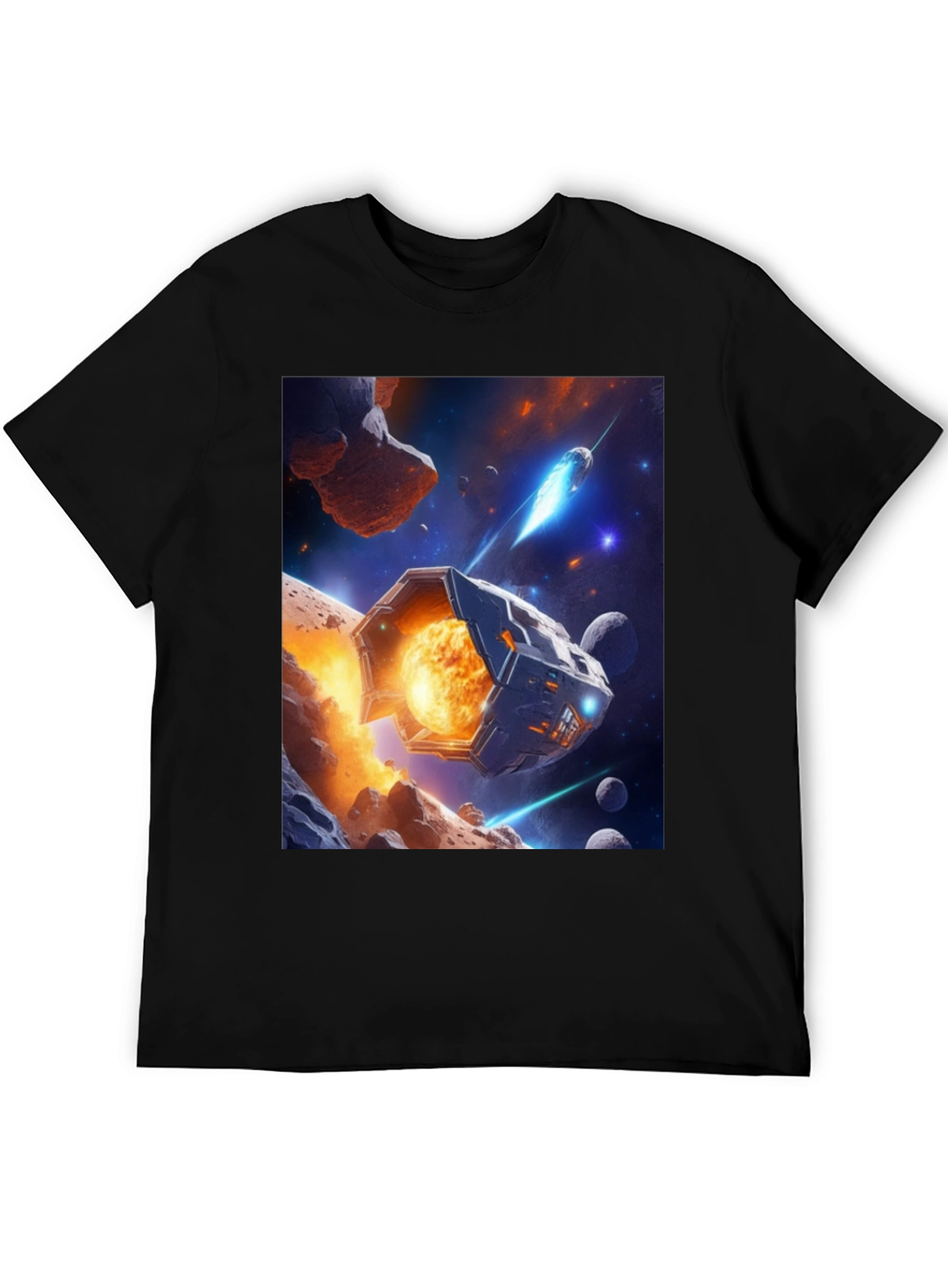Sci-Fi Space T-Shirt: Cosmic Voyage Design