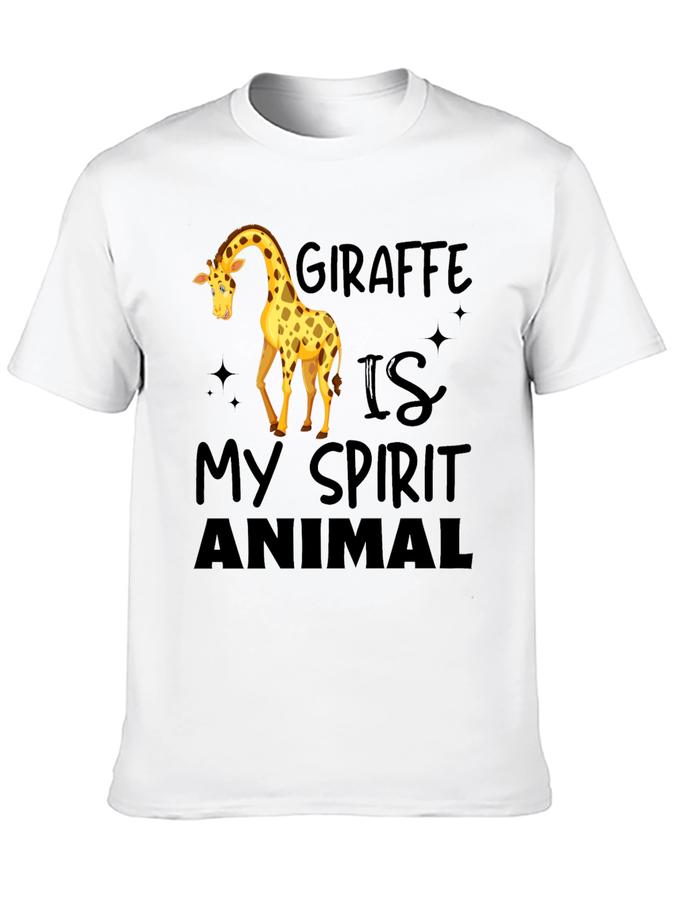 Giraffe Spirit Animal Black T-Shirt