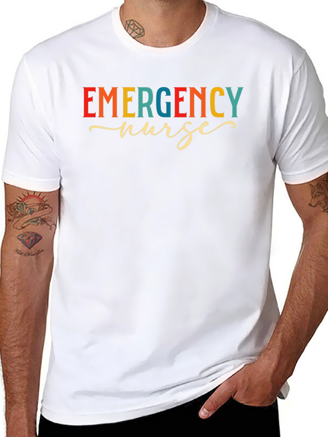 Emergency Nurse Graphic T-Shirt - Black