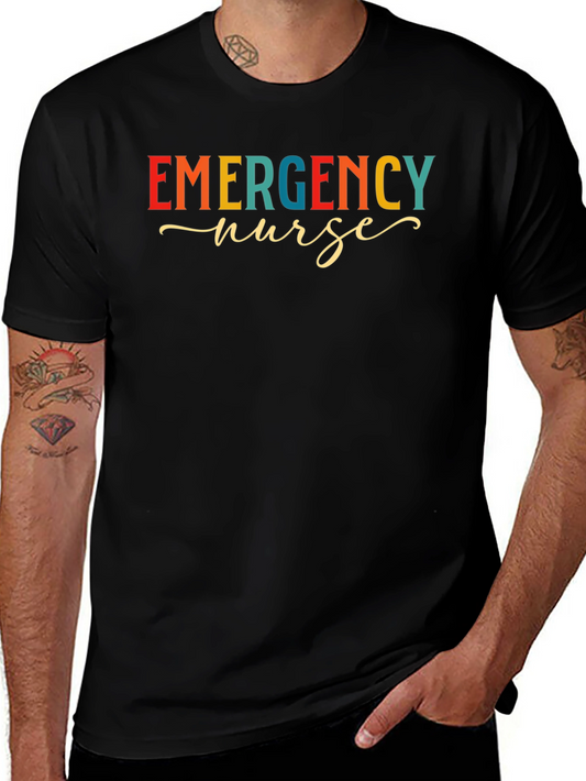 Emergency Nurse Graphic T-Shirt - Black