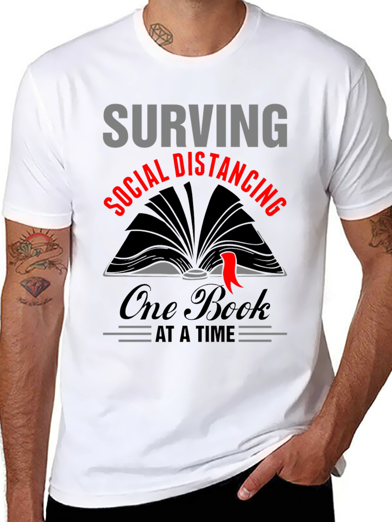 Surviving Social Distancing Book Lover T-Shirt