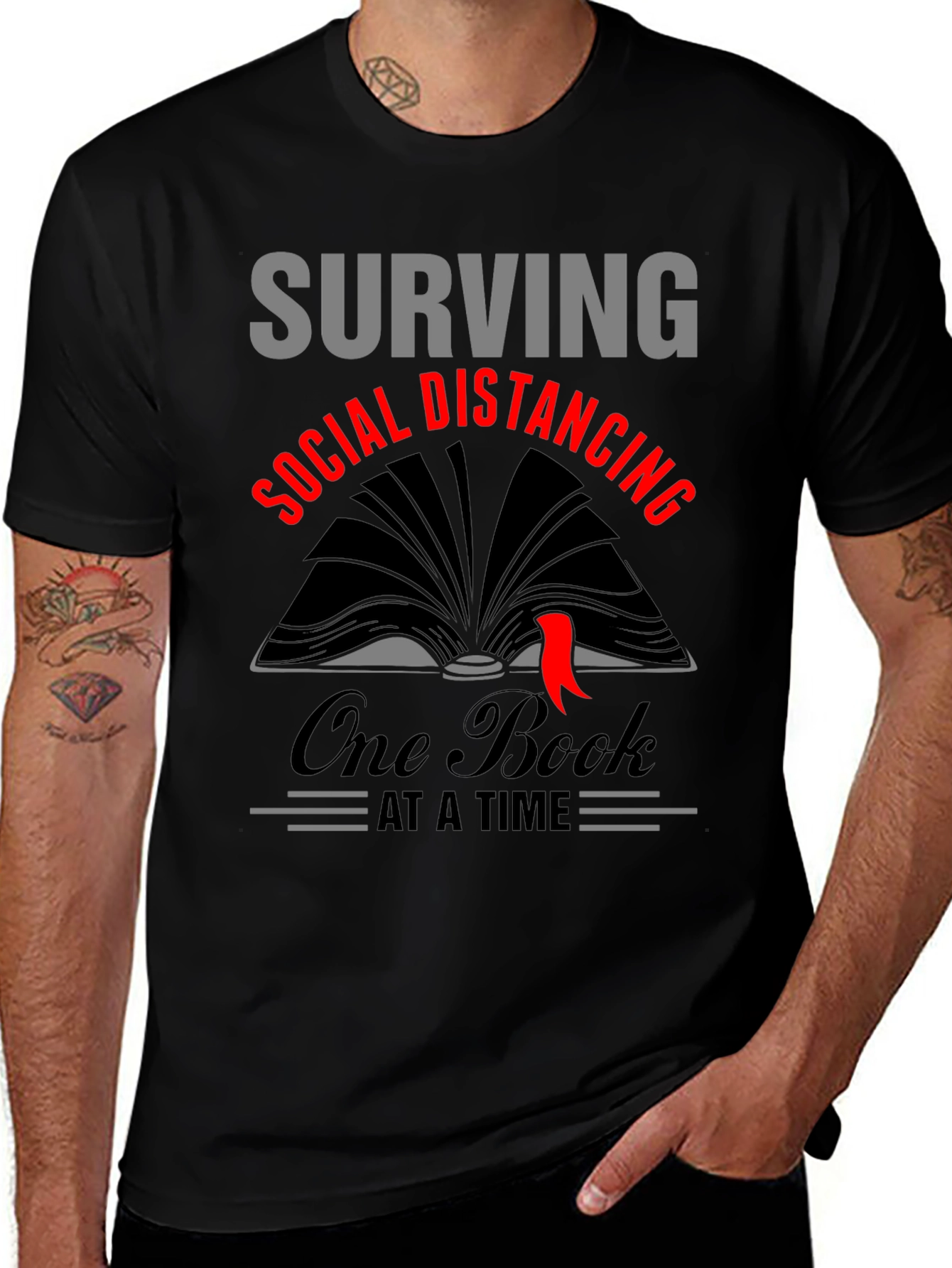 Surviving Social Distancing Book Lover T-Shirt