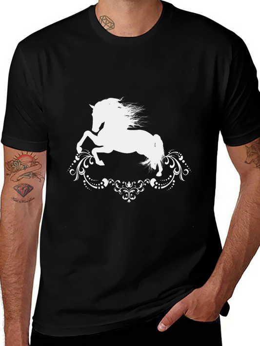 Black Horse Silhouette Graphic Tee