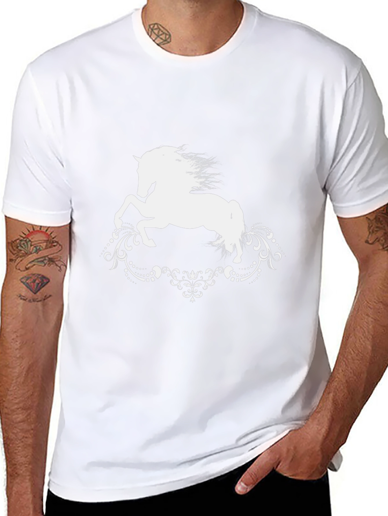 Black Horse Silhouette Graphic Tee