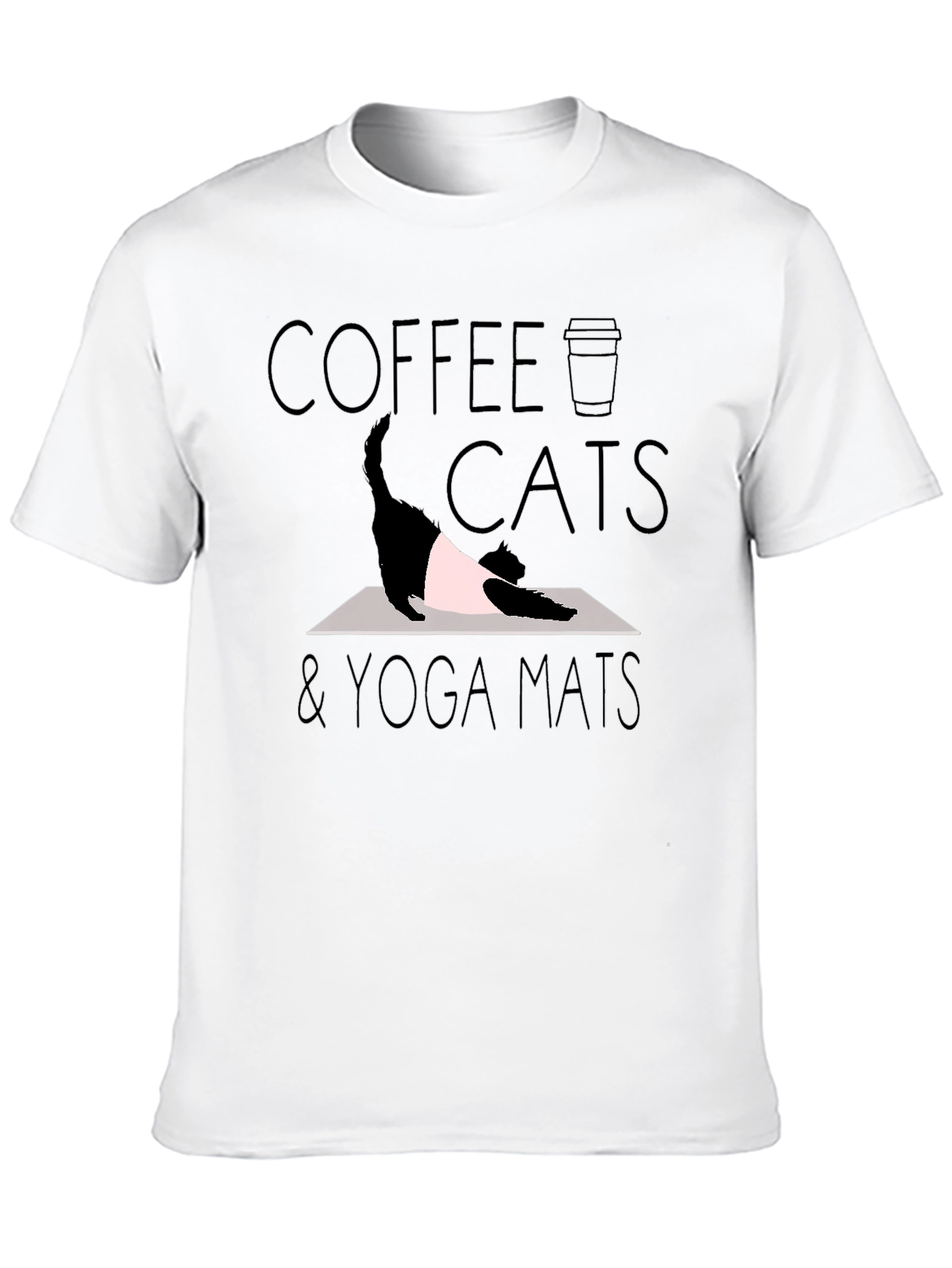 Coffee Cats & Yoga Mats T-Shirt