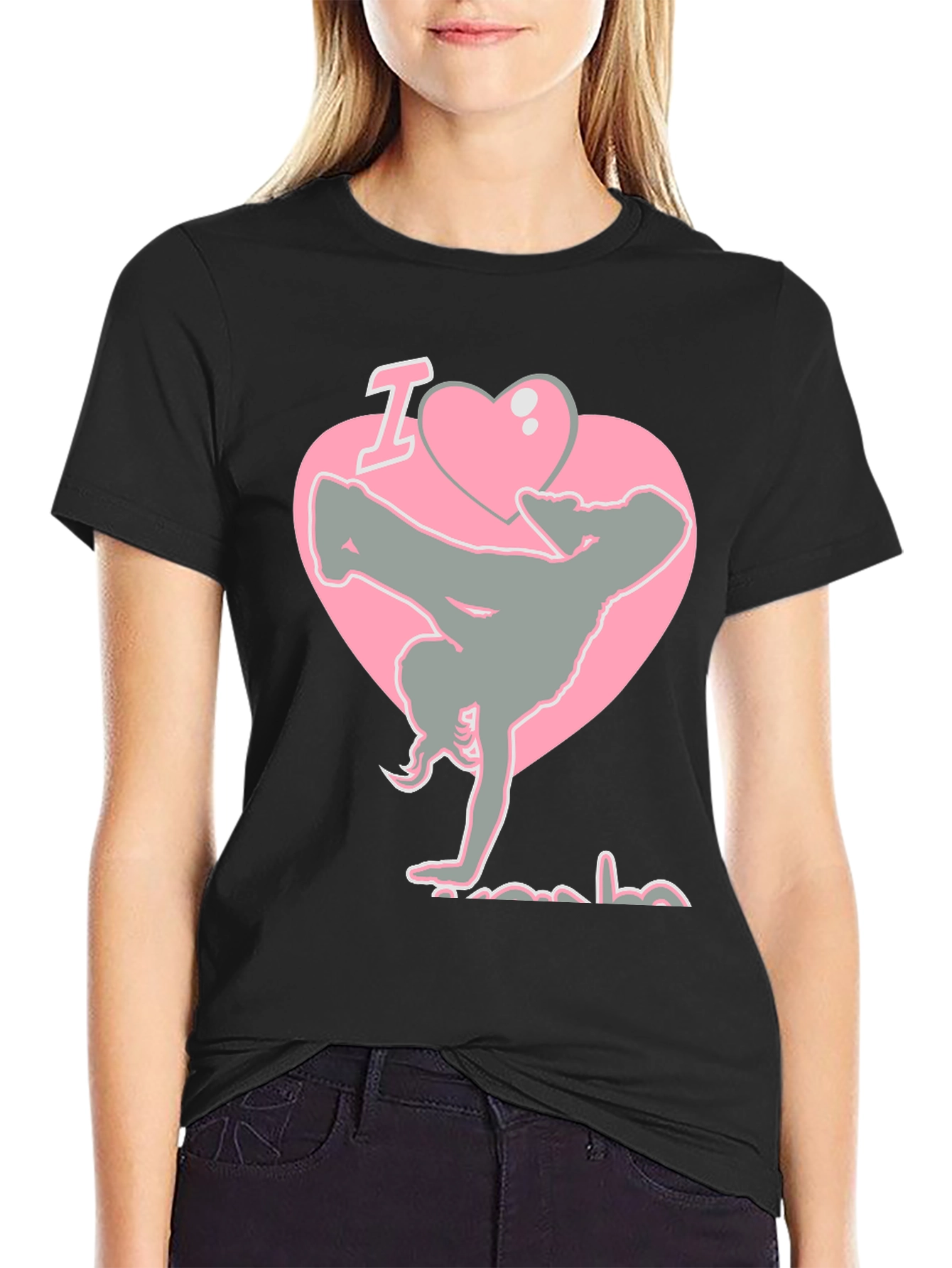 I Heart Breakdancing Black T-Shirt