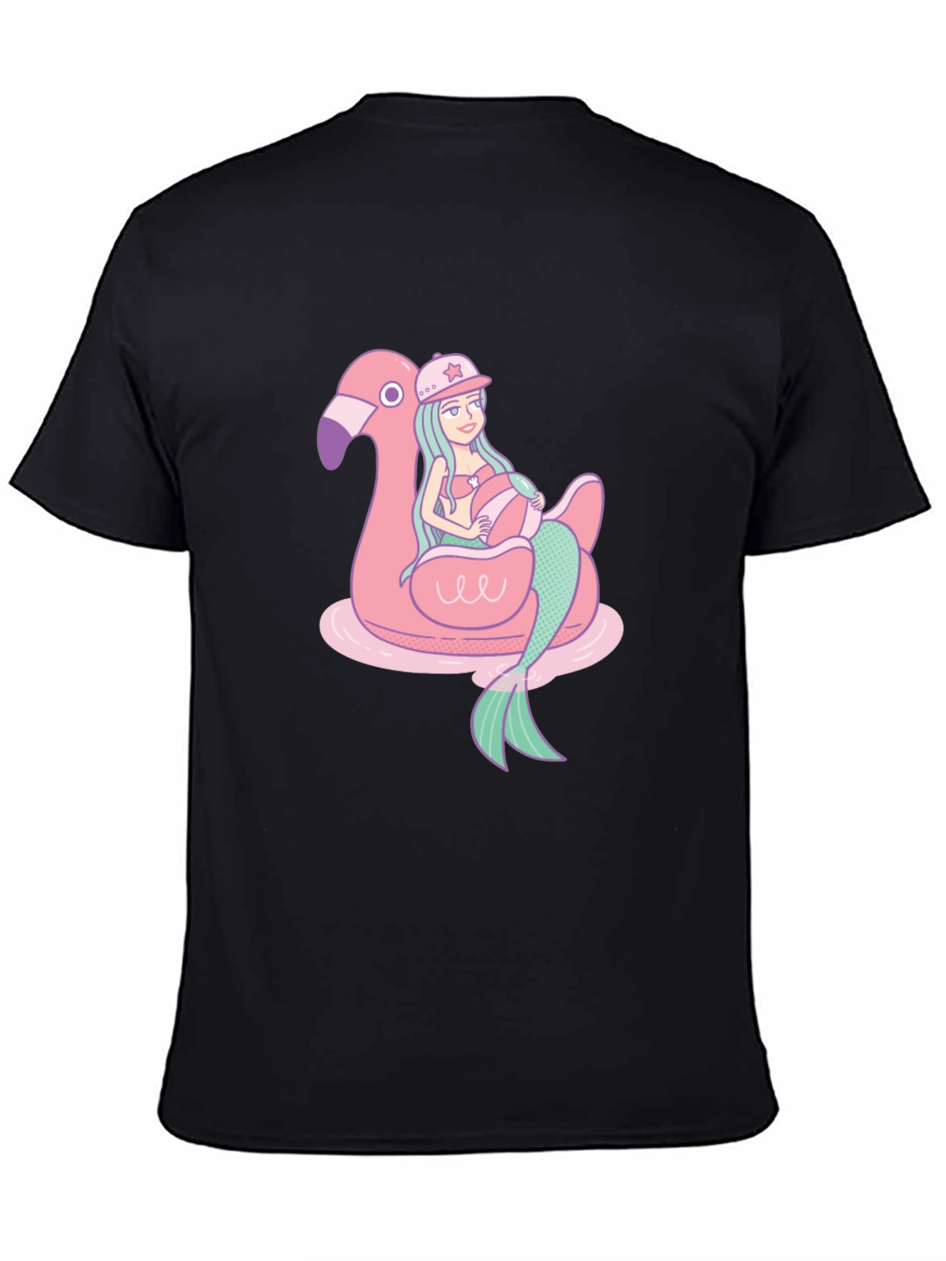 Mermaid Flamingo Float T-Shirt