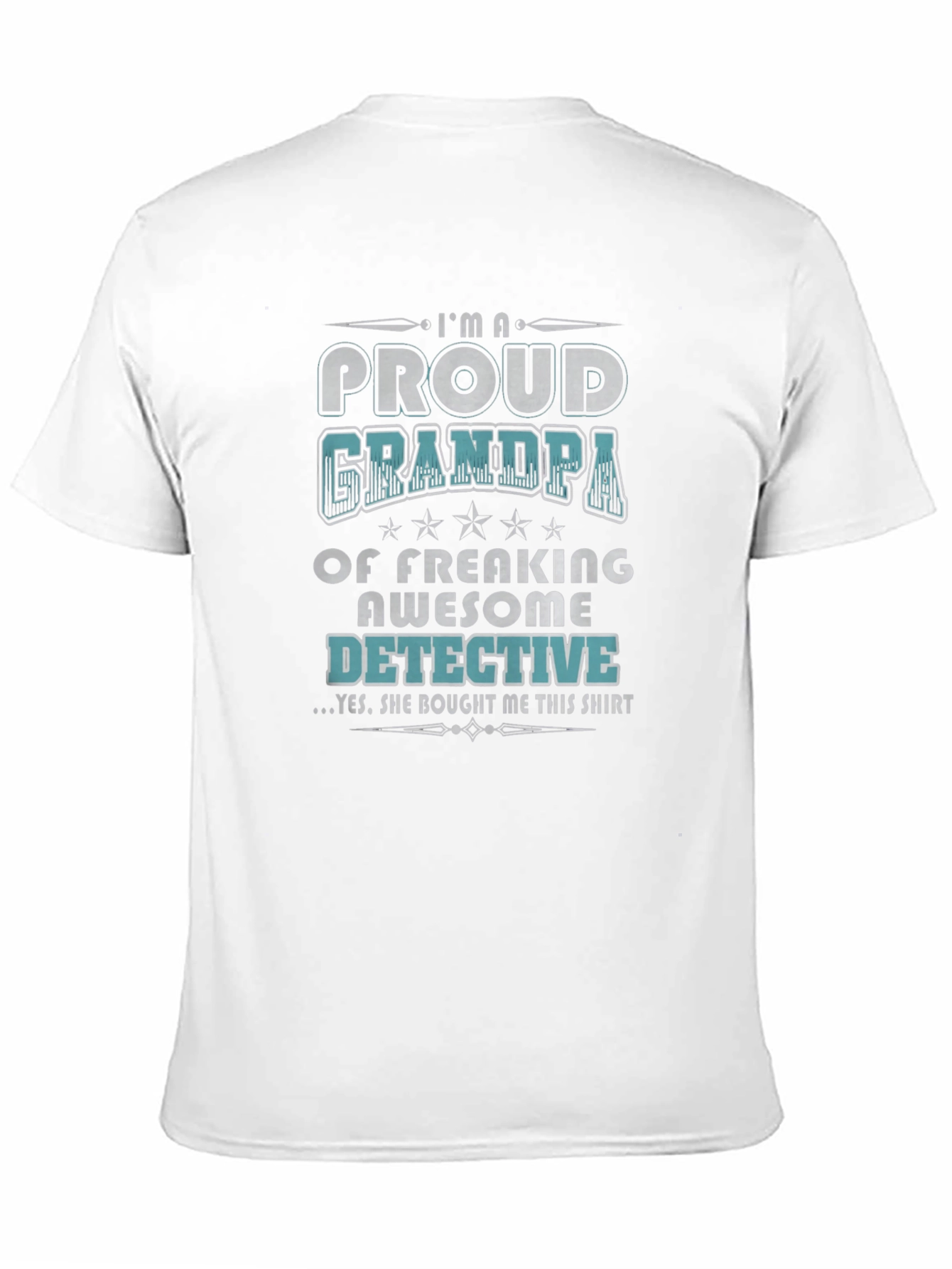Proud Grandpa Detective Graphic T-Shirt