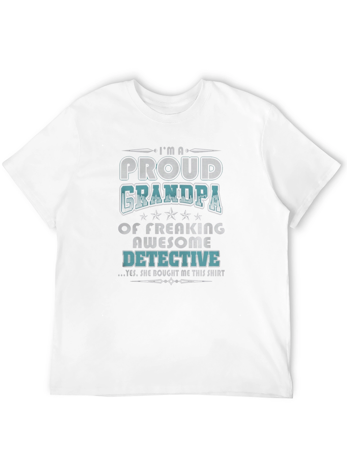 Proud Grandpa Detective Graphic T-Shirt