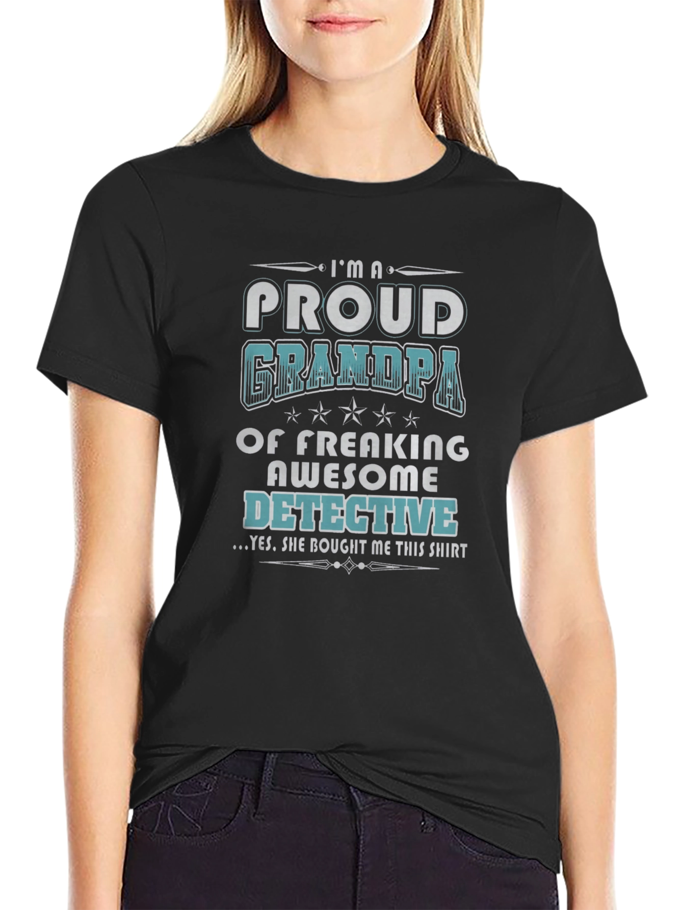 Proud Grandpa Detective Graphic T-Shirt