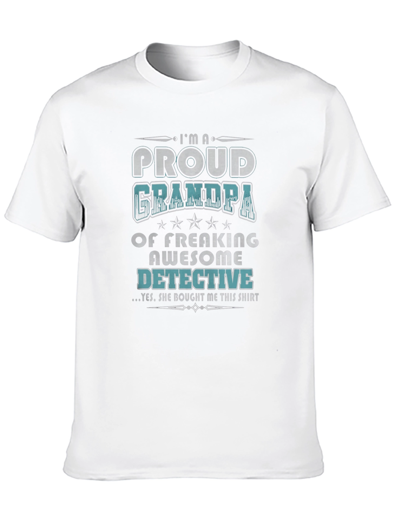 Proud Grandpa Detective Graphic T-Shirt