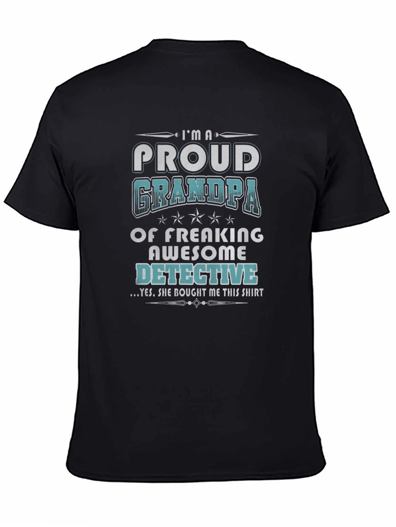 Proud Grandpa Detective Graphic T-Shirt