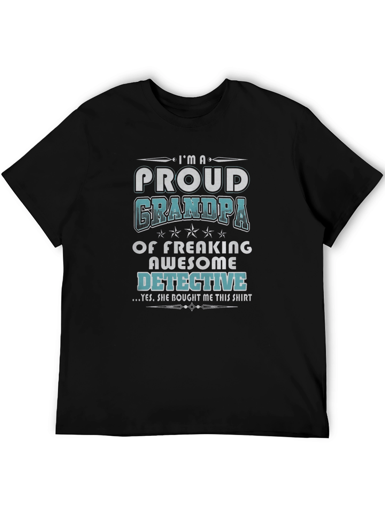 Proud Grandpa Detective Graphic T-Shirt