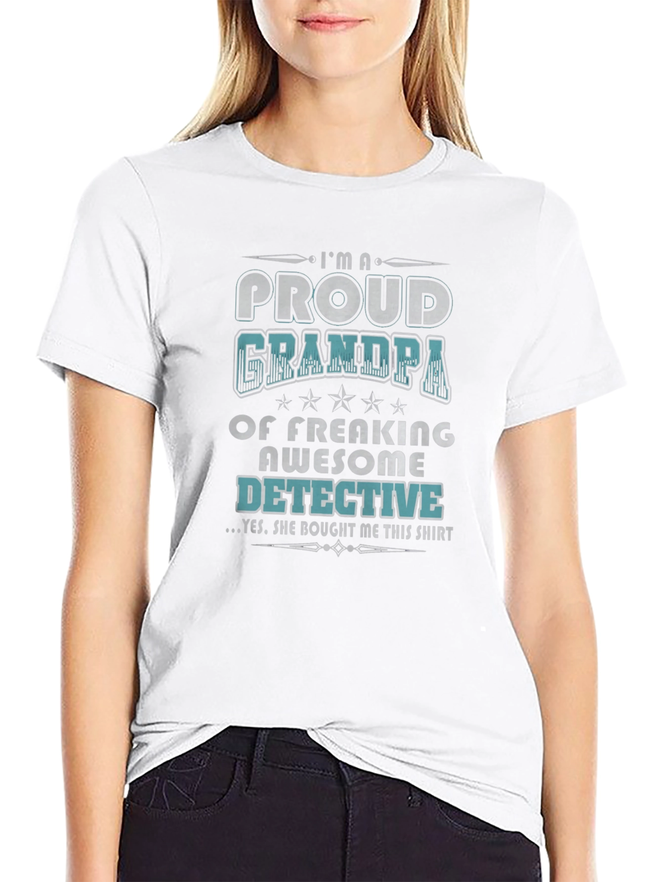 Proud Grandpa Detective Graphic T-Shirt