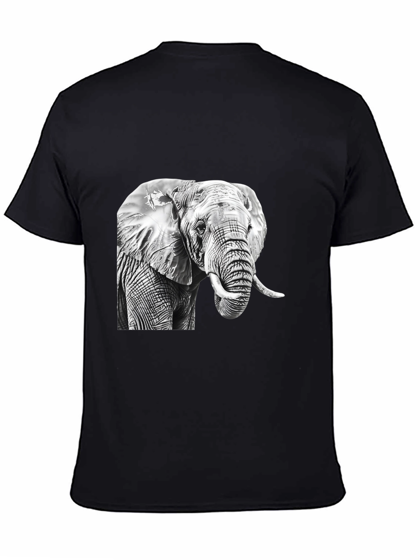 Elephant Graphic Tee - Classic Black Cotton Comfort