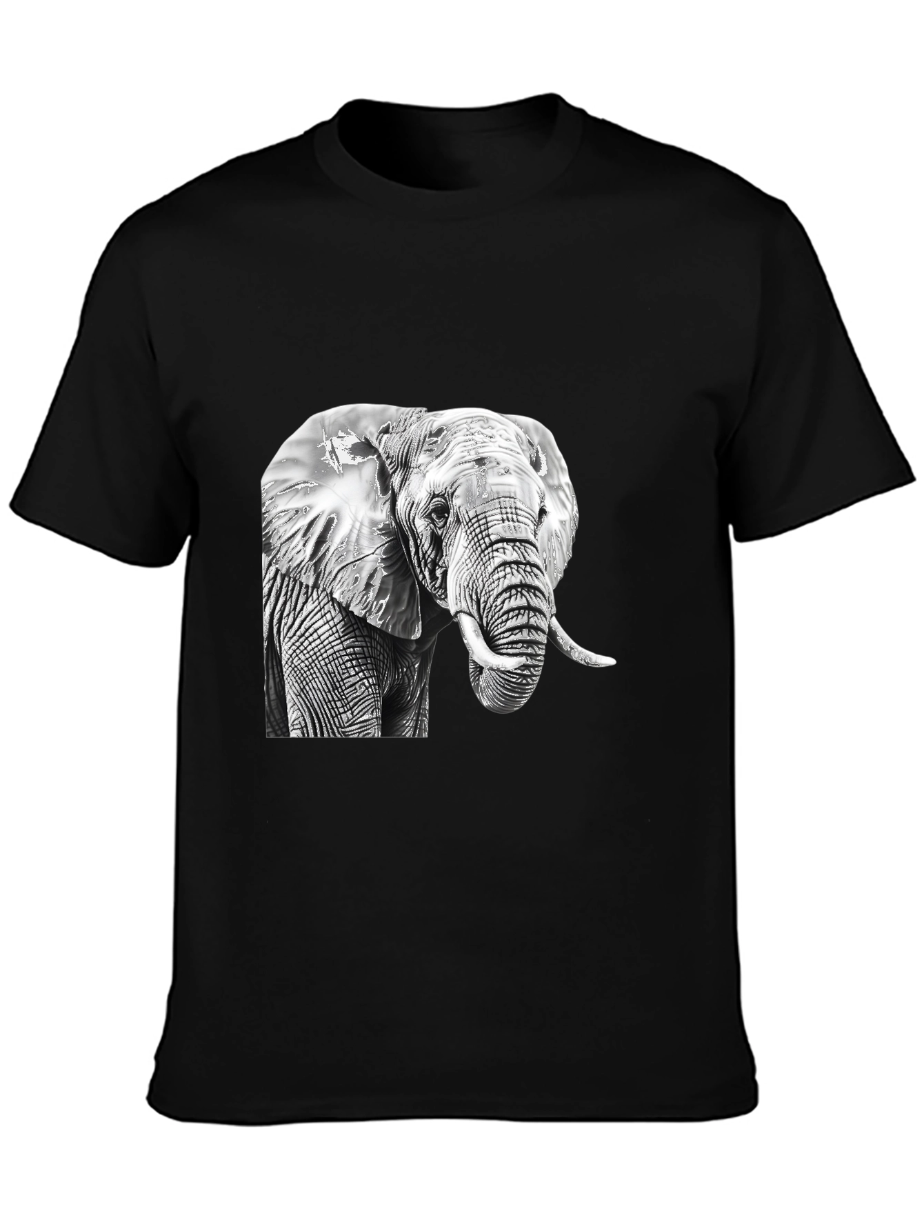 Elephant Graphic Tee - Classic Black Cotton Comfort