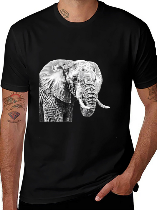 Elephant Graphic Tee - Classic Black Cotton Comfort
