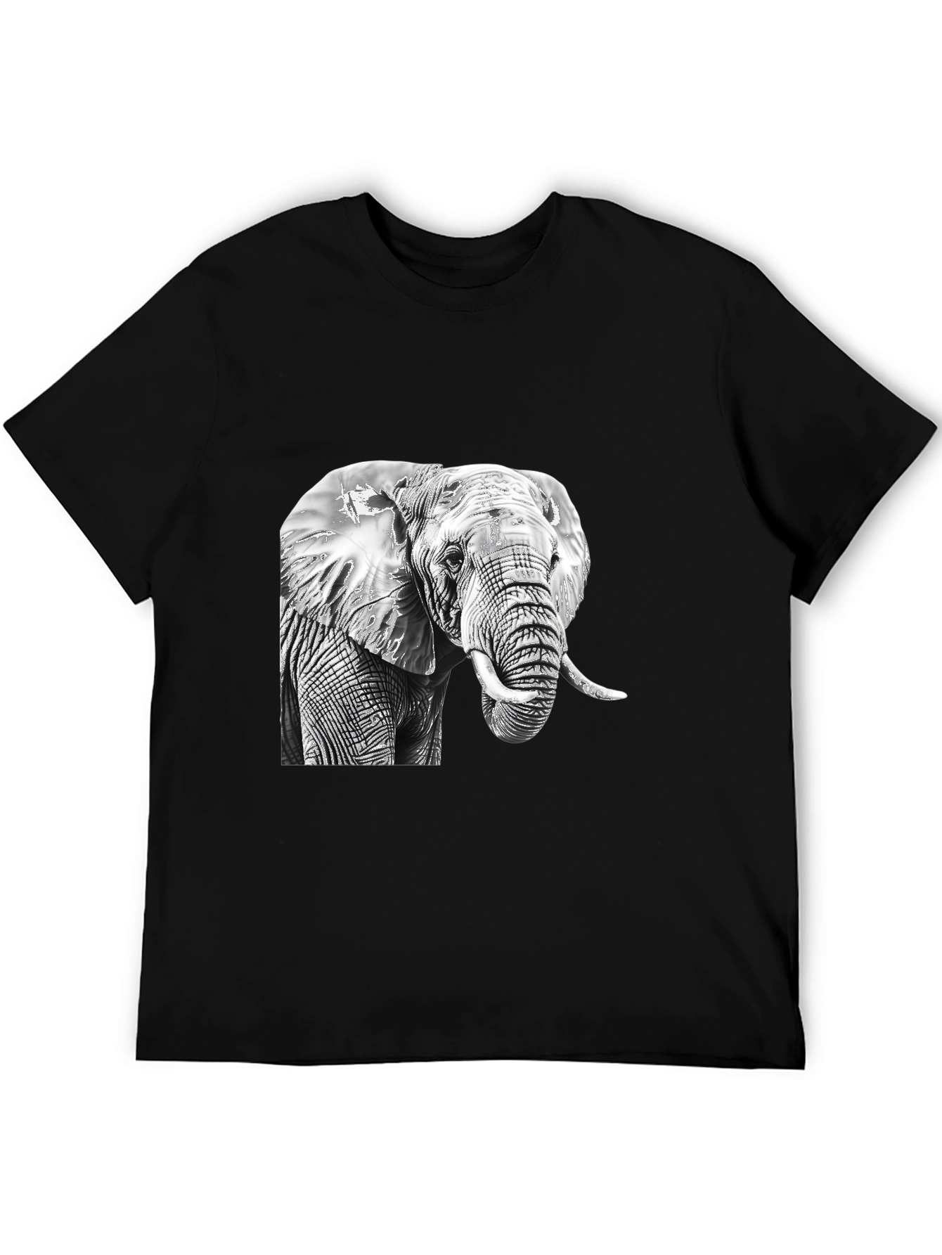 Elephant Graphic Tee - Classic Black Cotton Comfort