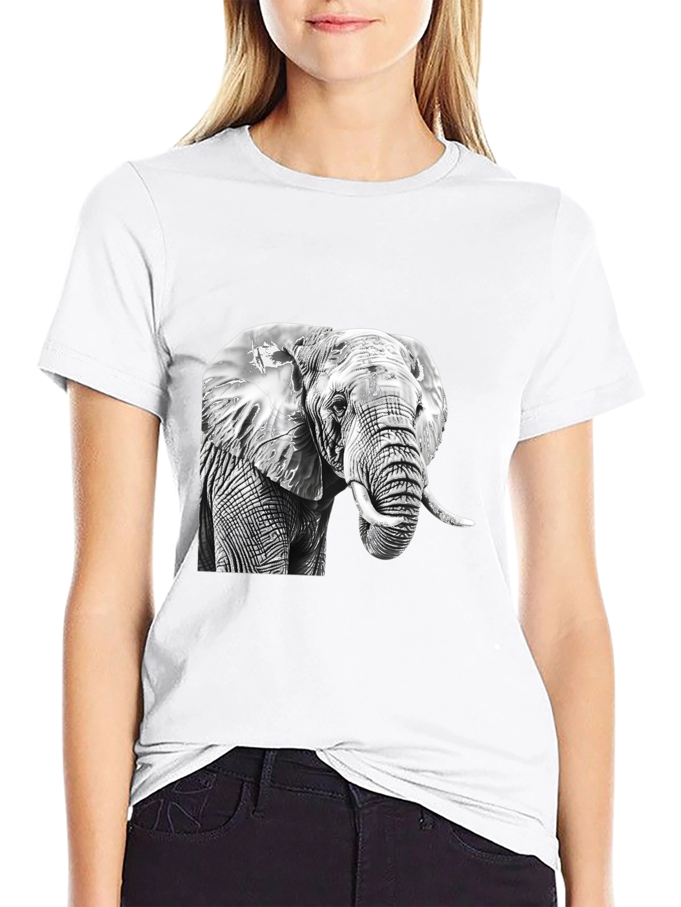 Elephant Graphic Tee - Classic Black Cotton Comfort