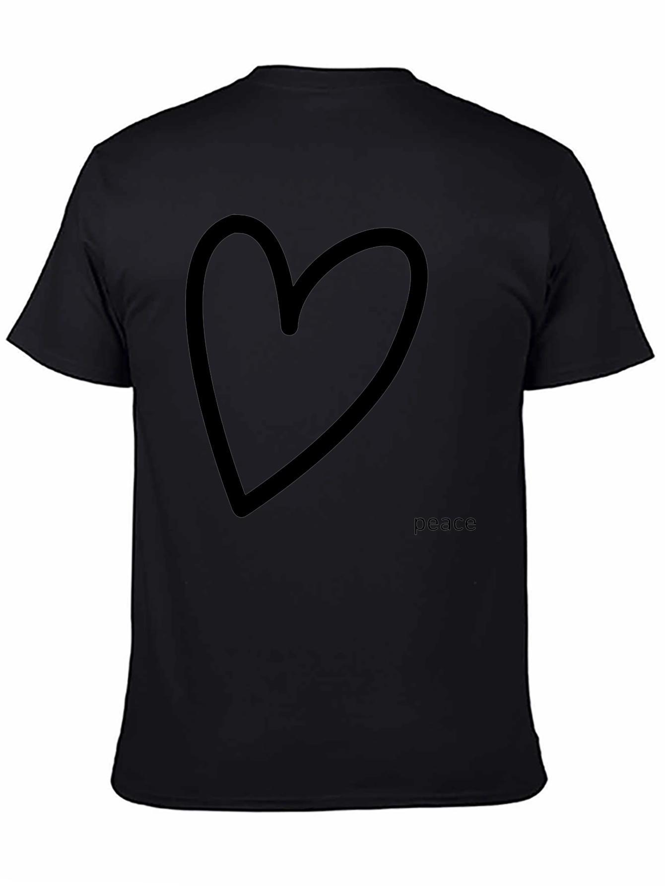Peace Heart Graphic Tee - Casual Comfort