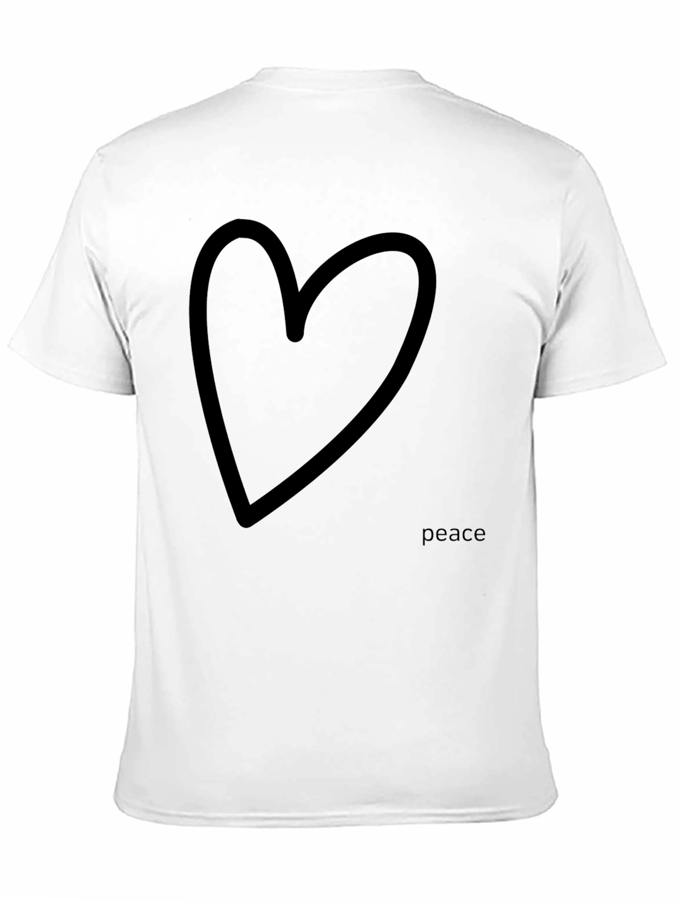 Peace Heart Graphic Tee - Casual Comfort