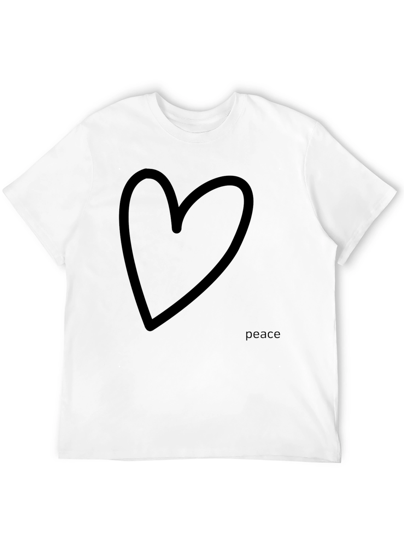 Peace Heart Graphic Tee - Casual Comfort