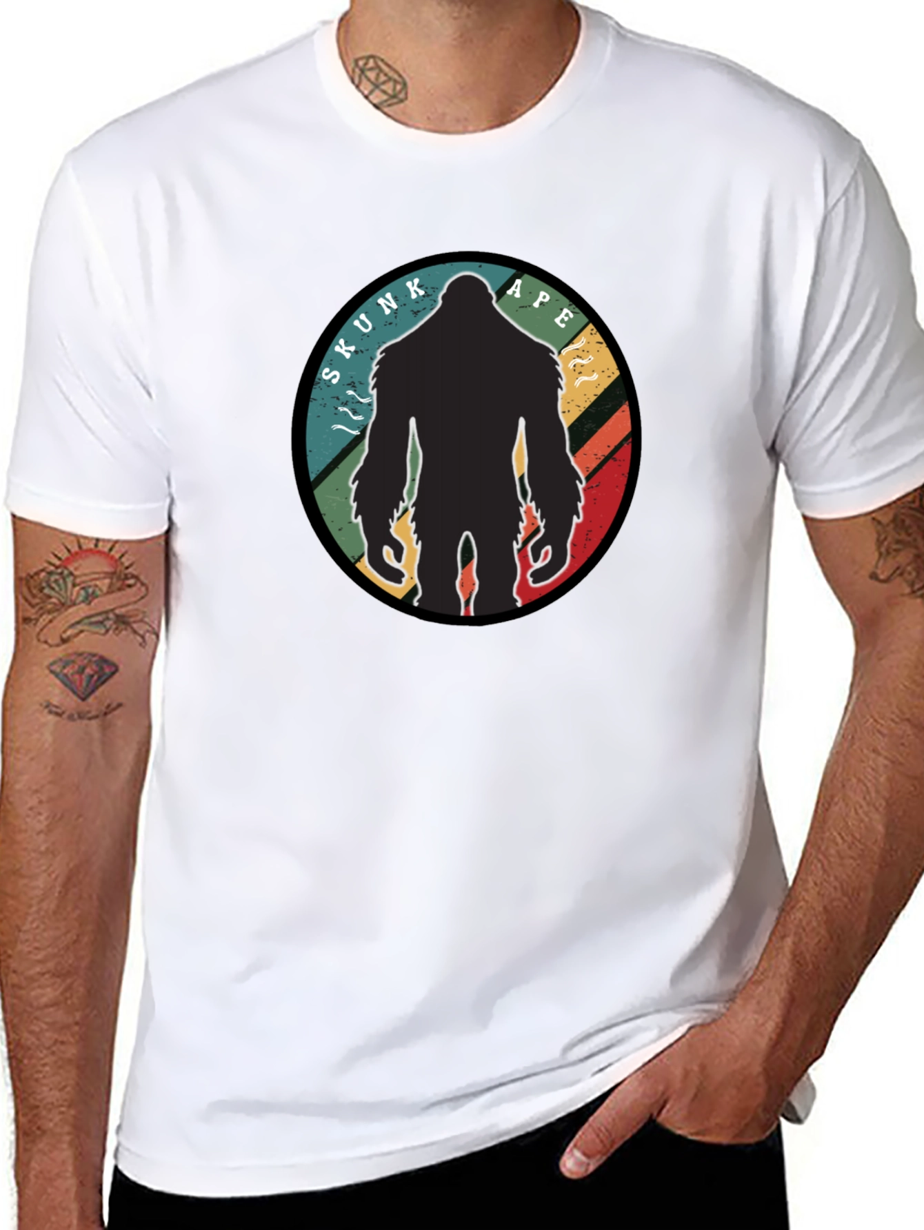 Skunk Ape T-Shirt - Retro Bigfoot Design
