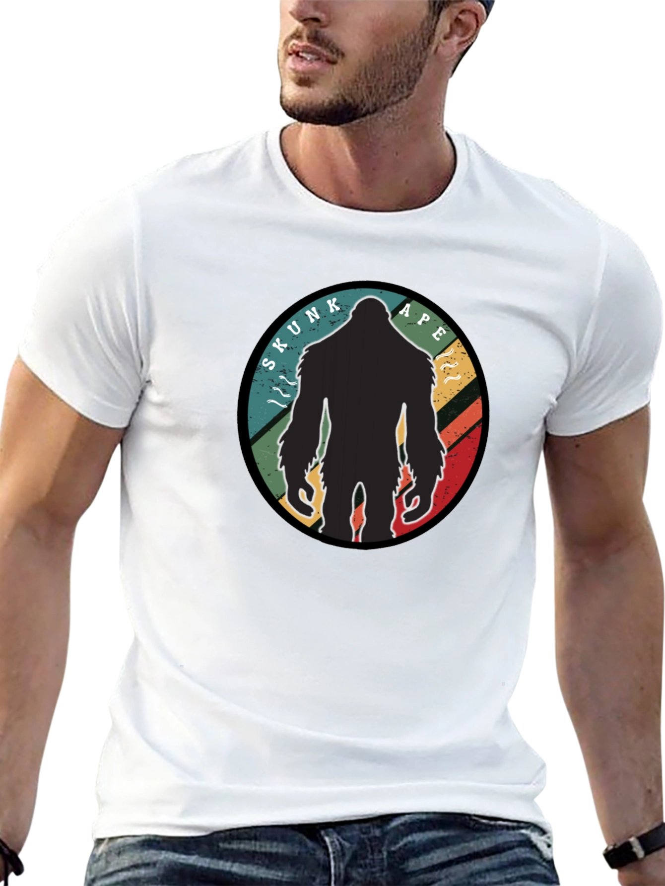 Skunk Ape T-Shirt - Retro Bigfoot Design