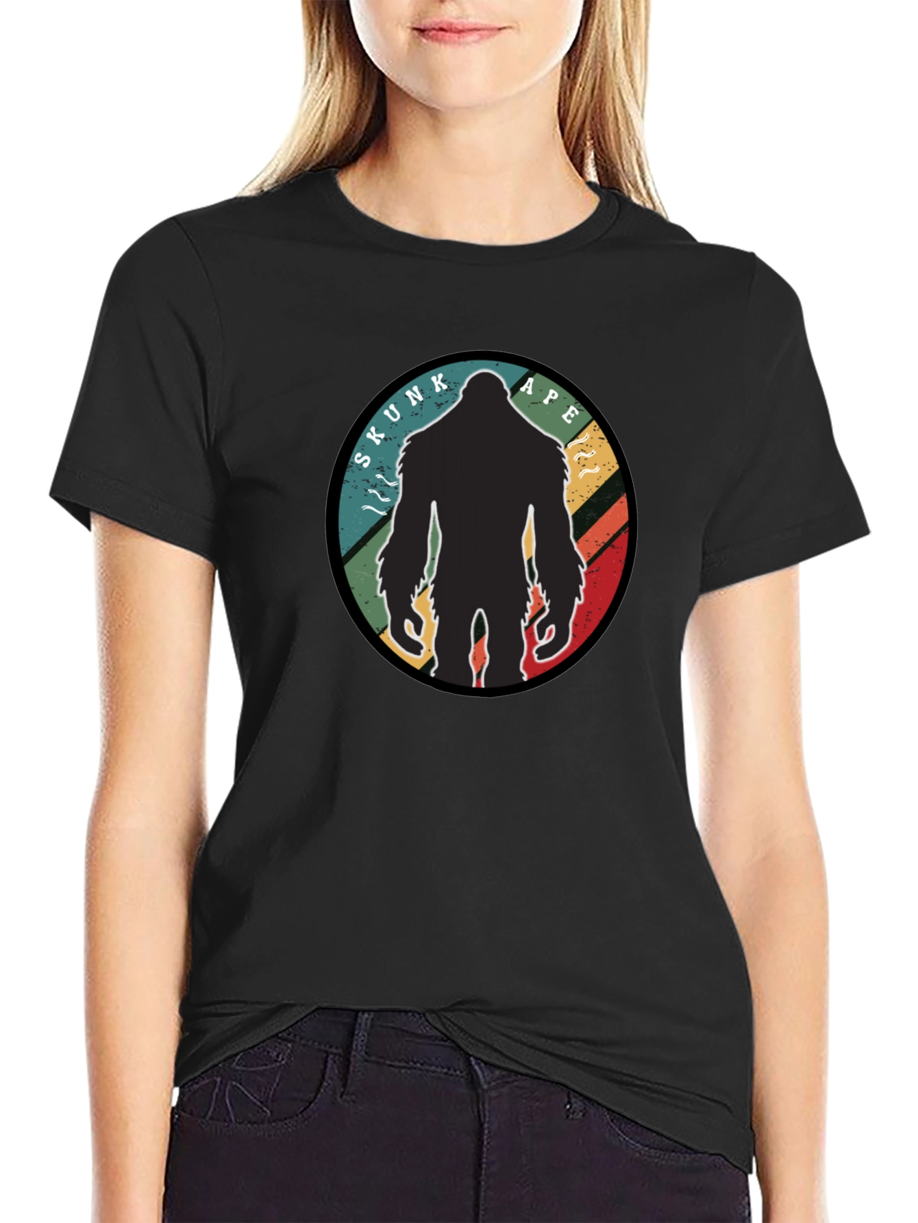 Skunk Ape T-Shirt - Retro Bigfoot Design