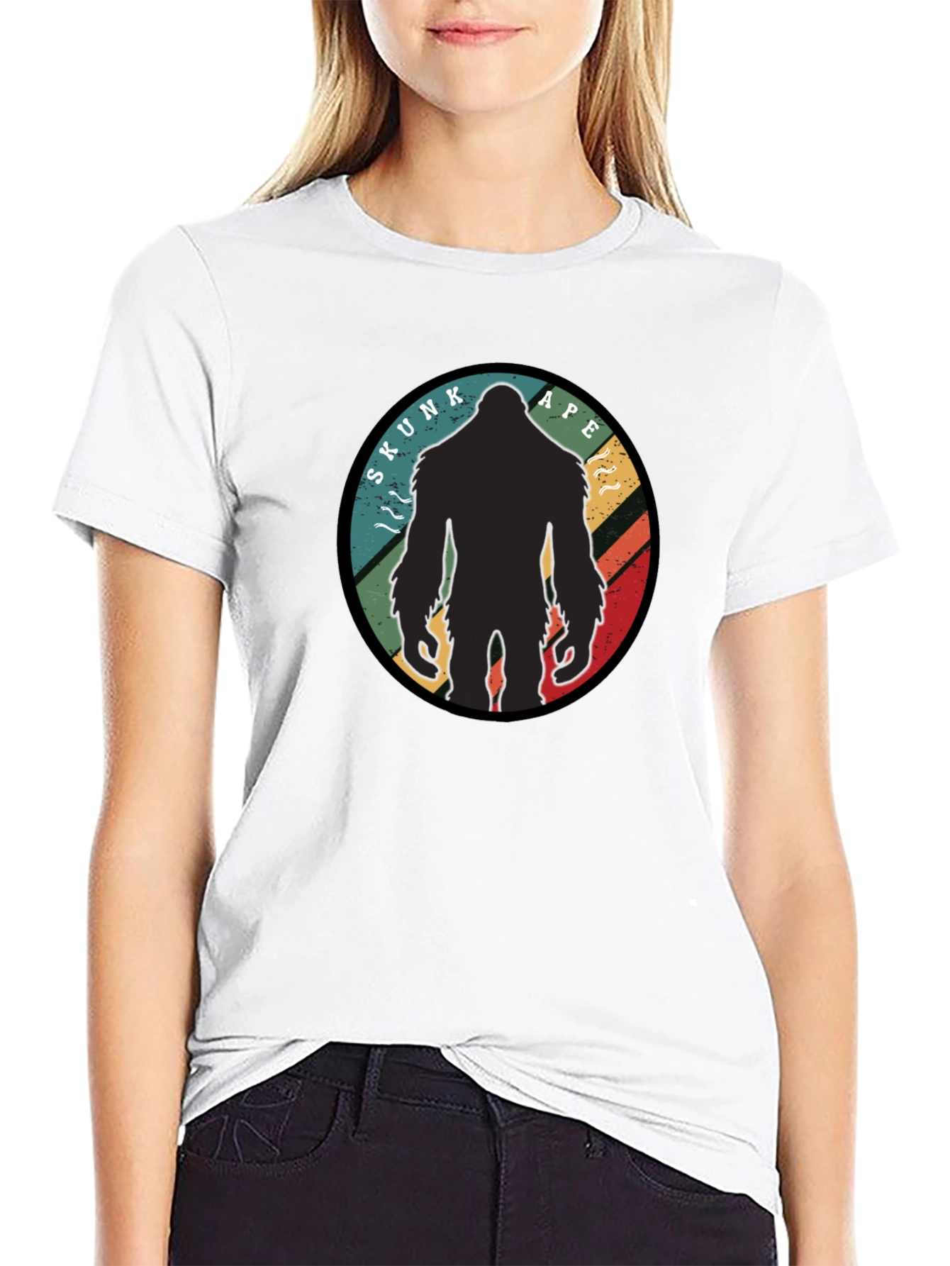 Skunk Ape T-Shirt - Retro Bigfoot Design