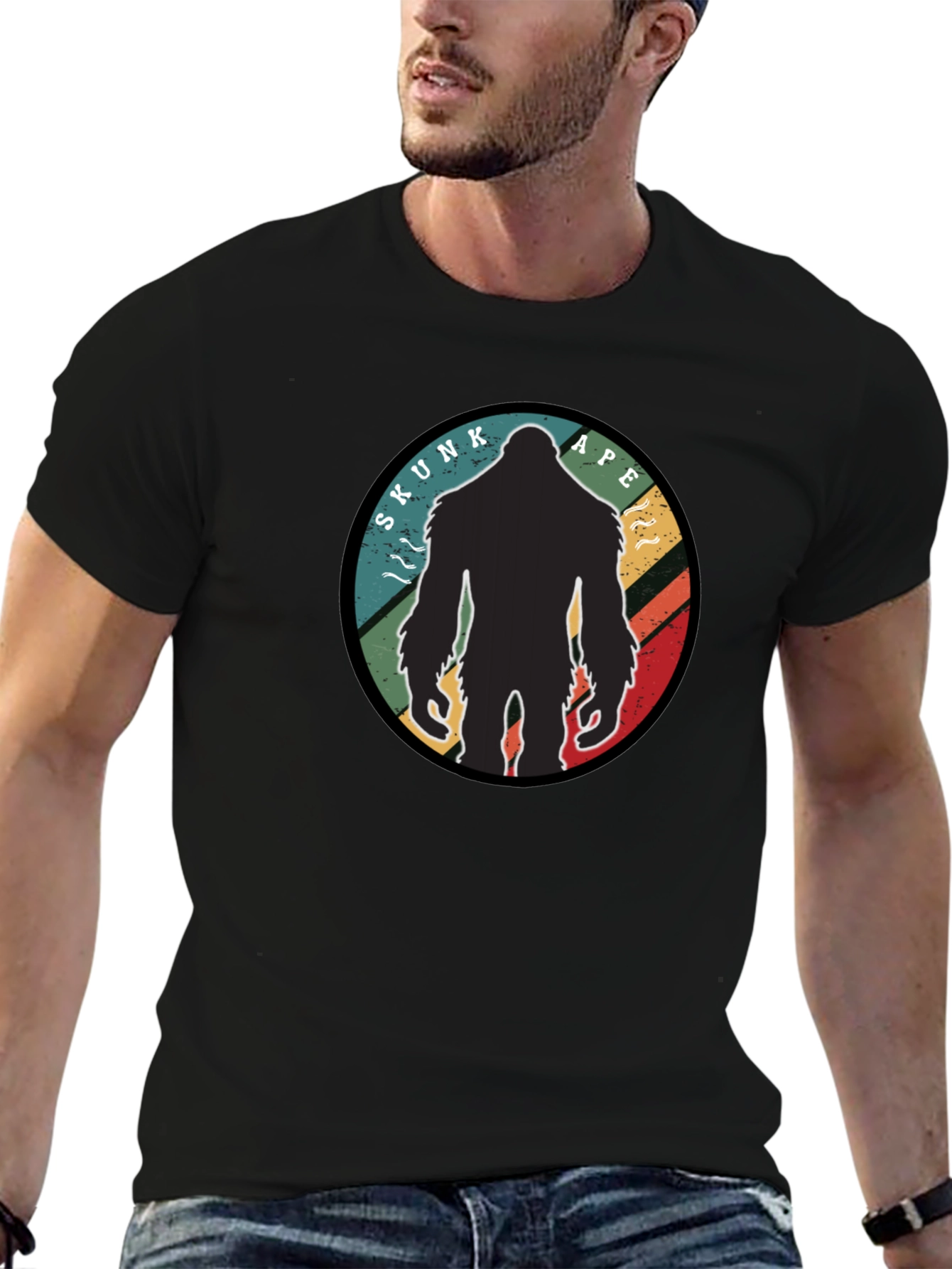 Skunk Ape T-Shirt - Retro Bigfoot Design