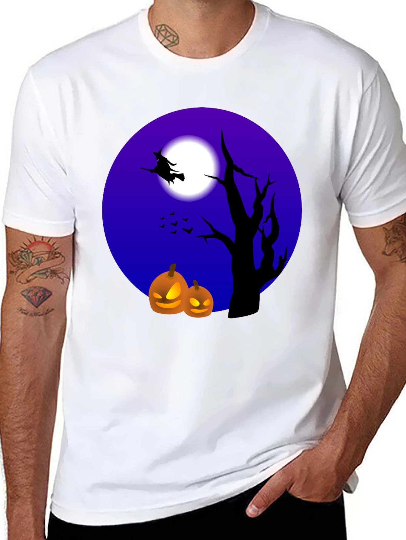 Halloween Witch and Pumpkin T-Shirt