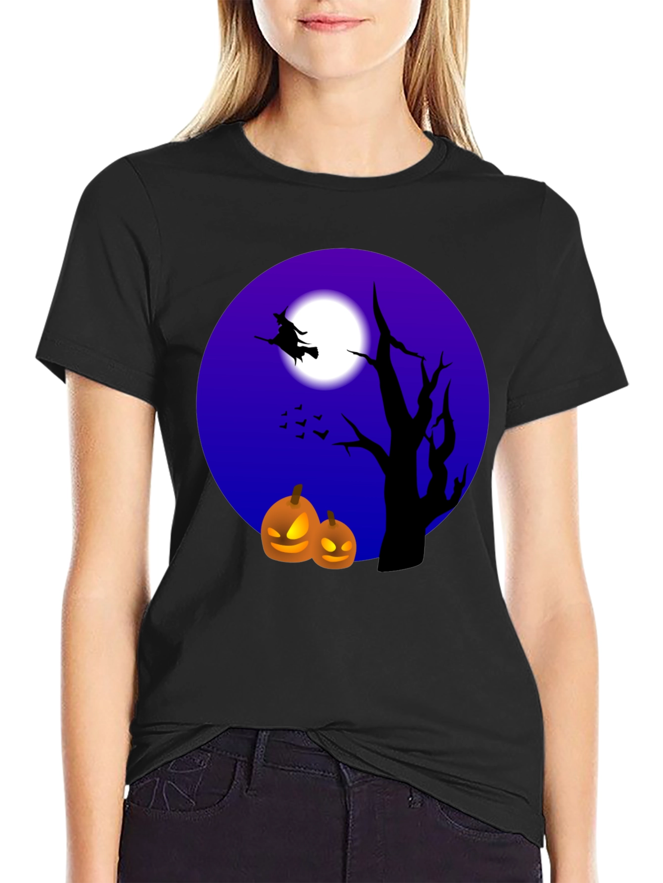 Halloween Witch and Pumpkin T-Shirt