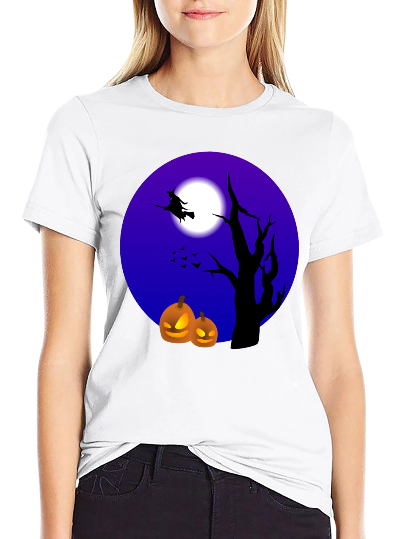 Halloween Witch and Pumpkin T-Shirt