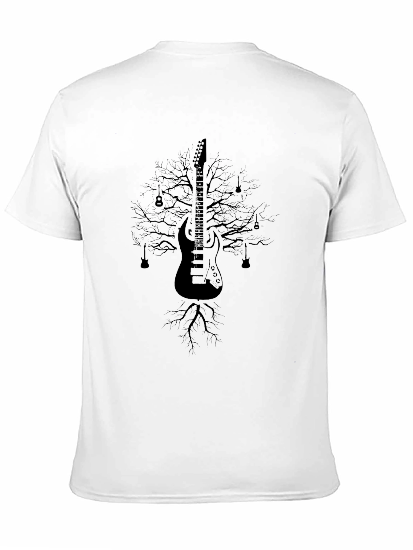 Guitar Tree Graphic Tee - Music Lovers Black T-Shirt