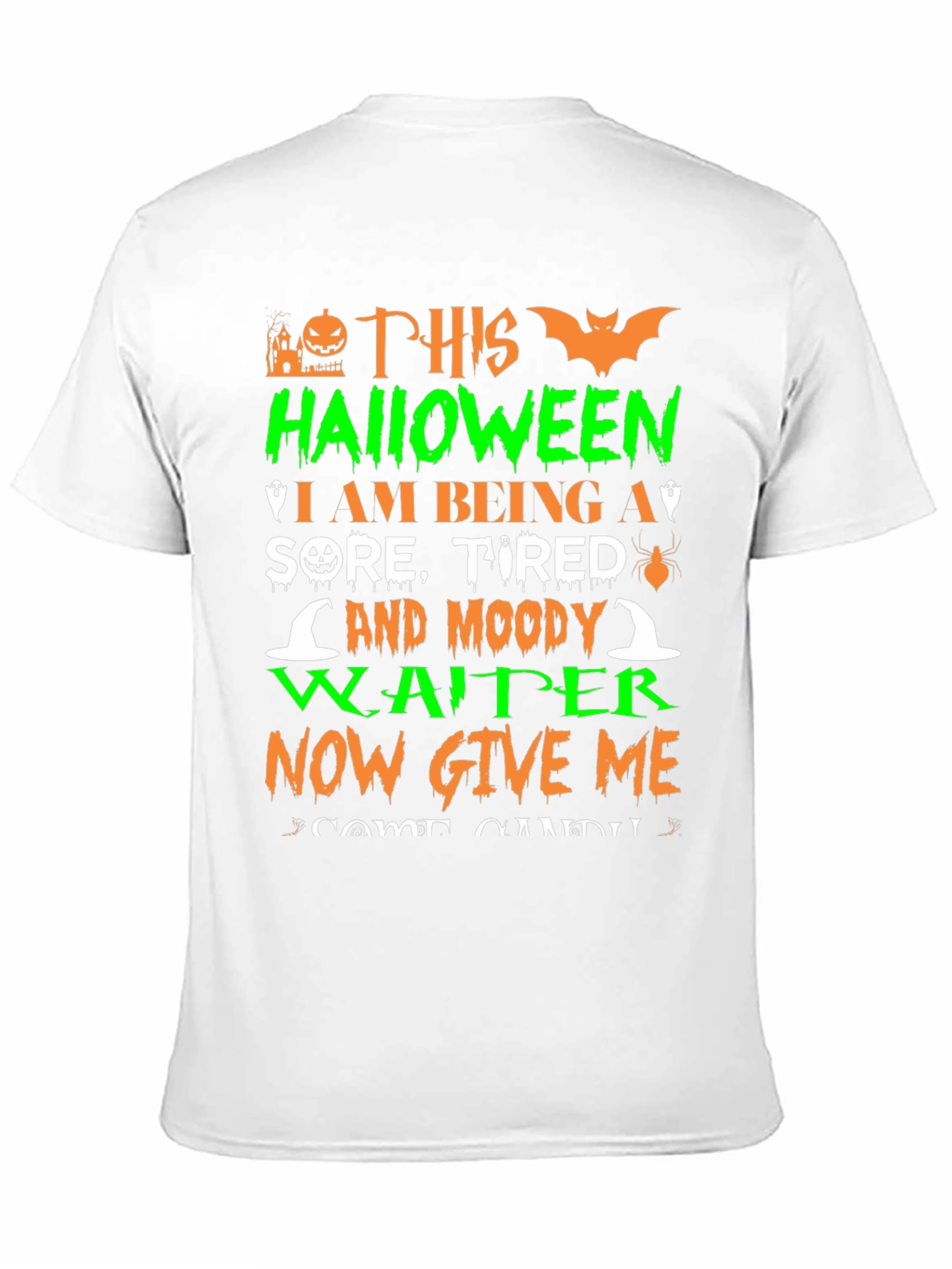 Halloween Waiter Graphic T-Shirt