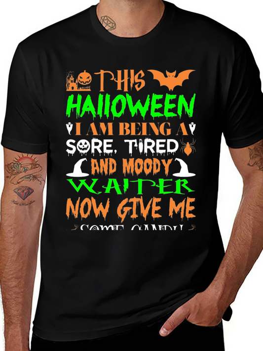 Halloween Waiter Graphic T-Shirt