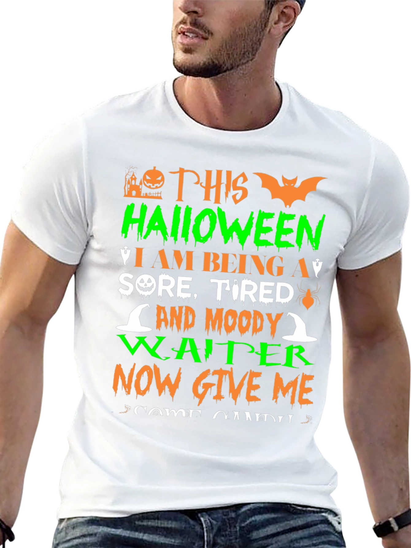 Halloween Waiter Graphic T-Shirt