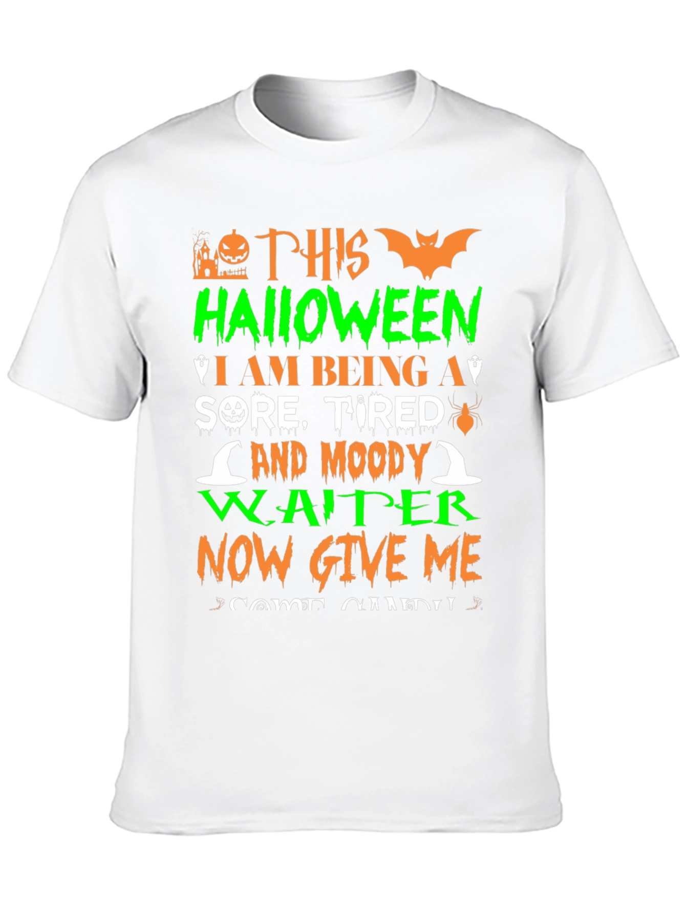 Halloween Waiter Graphic T-Shirt