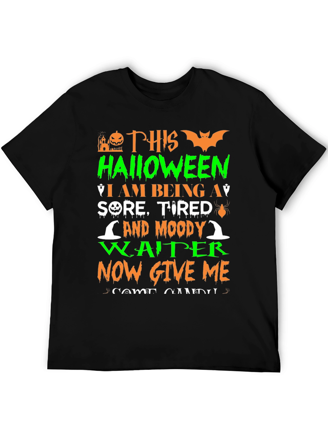 Halloween Waiter Graphic T-Shirt
