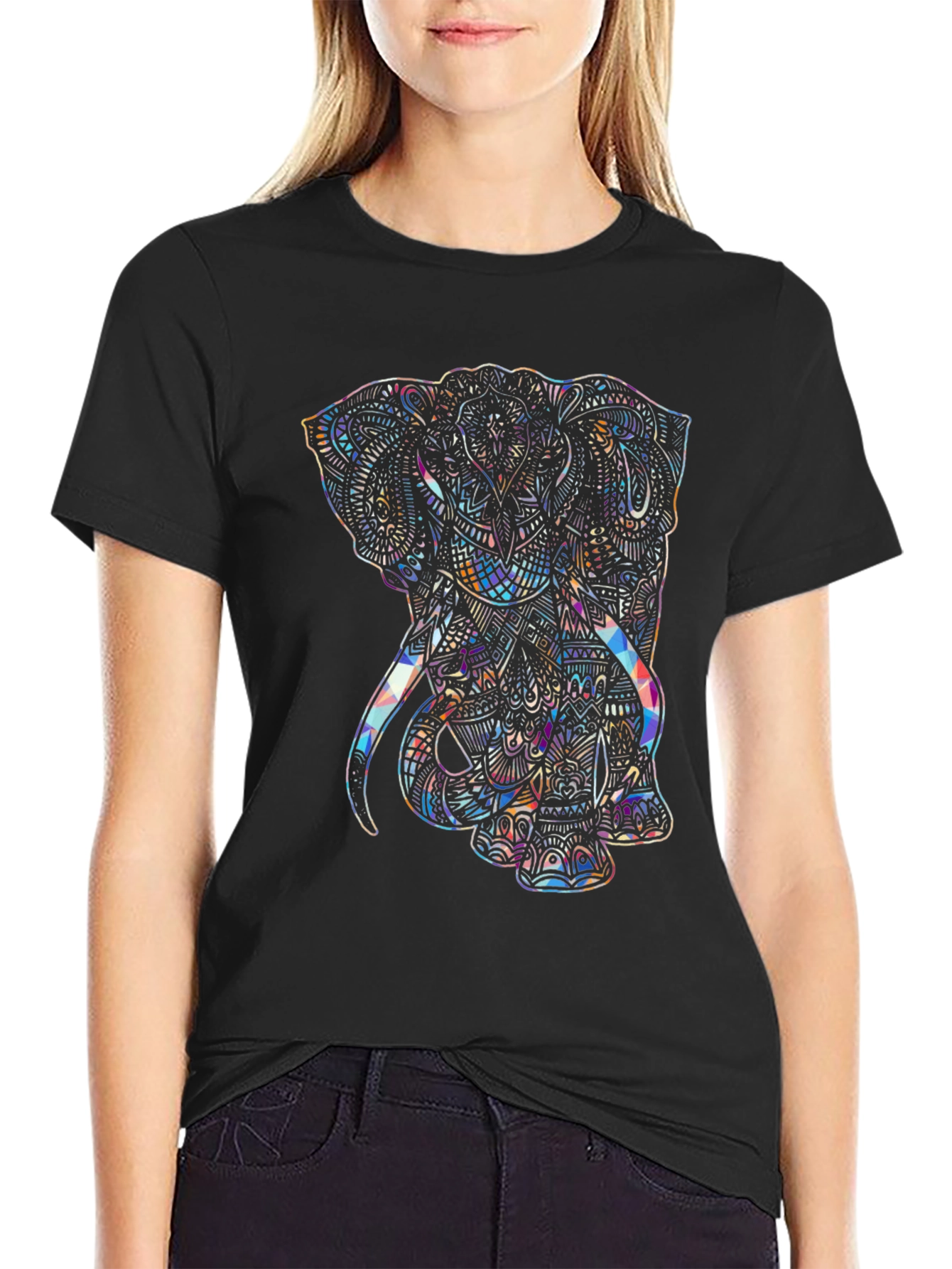 Abstract Elephant Graphic T-Shirt - Unique Art Tee
