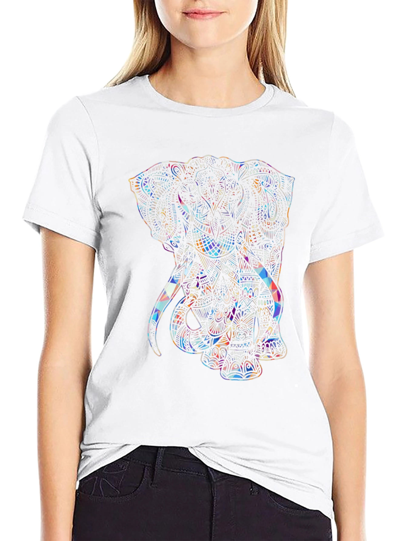 Abstract Elephant Graphic T-Shirt - Unique Art Tee